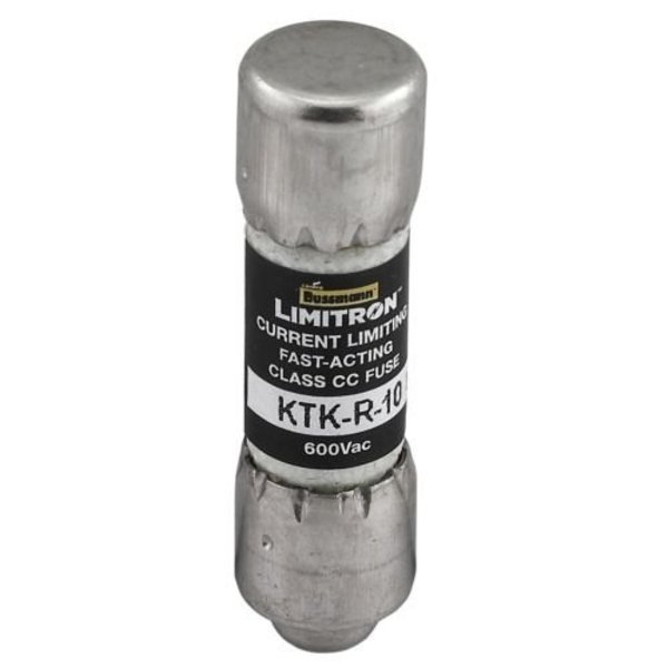 Eaton Bussmann UL Class Fuse, CC Class, KTK-R Series, Fast-Acting, 10A, 600V AC, Non-Indicating, 10 PK KTK-R-10